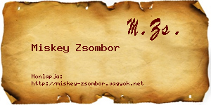 Miskey Zsombor névjegykártya